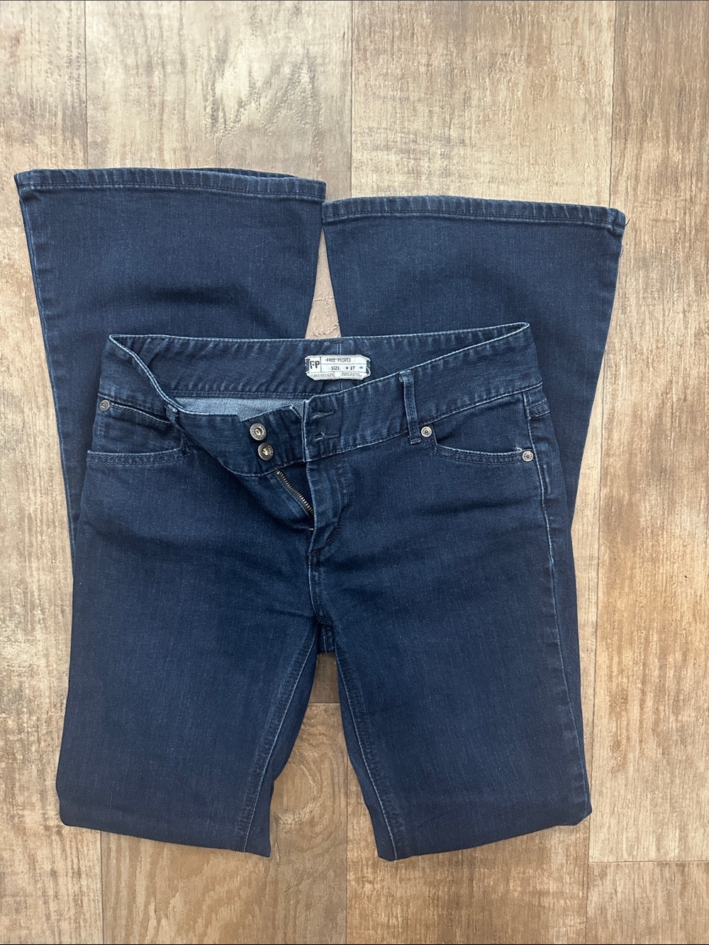 Free People Dark Indigo Bootcut Jeans